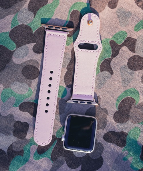 zandy(ズィーアンドワイ)の「zandy/ズィー・アンド・ワイ / Apple Watch【レザーベルト】アップルウォッチバンド レザーベルト 本革製 /// leather11(デジタル腕時計・メンズ・ピンク/クリーム/ベージュ/レッド/ワインレッド・M/S)」の14枚目の写真