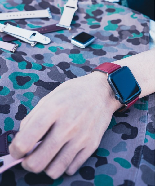 zandy(ズィーアンドワイ)の「zandy/ズィー・アンド・ワイ / Apple Watch【レザーベルト】アップルウォッチバンド レザーベルト 本革製 /// leather11(デジタル腕時計・メンズ・ピンク/クリーム/ベージュ/レッド/ワインレッド・M/S)」の17枚目の写真