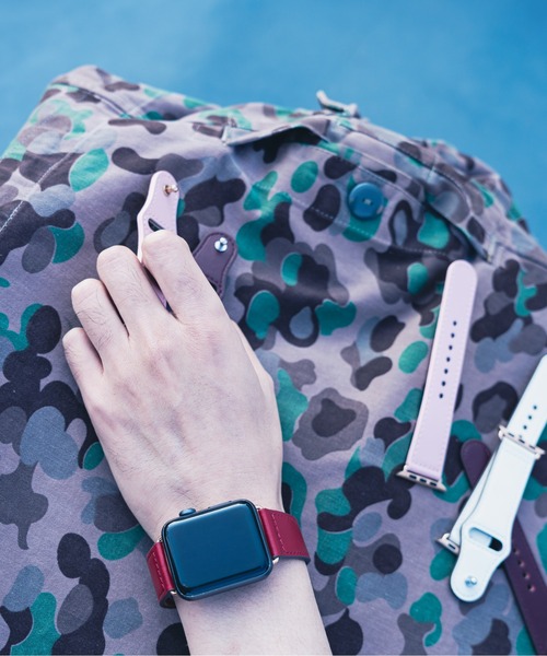 zandy(ズィーアンドワイ)の「zandy/ズィー・アンド・ワイ / Apple Watch【レザーベルト】アップルウォッチバンド レザーベルト 本革製 /// leather11(デジタル腕時計・メンズ・ピンク/クリーム/ベージュ/レッド/ワインレッド・M/S)」の18枚目の写真