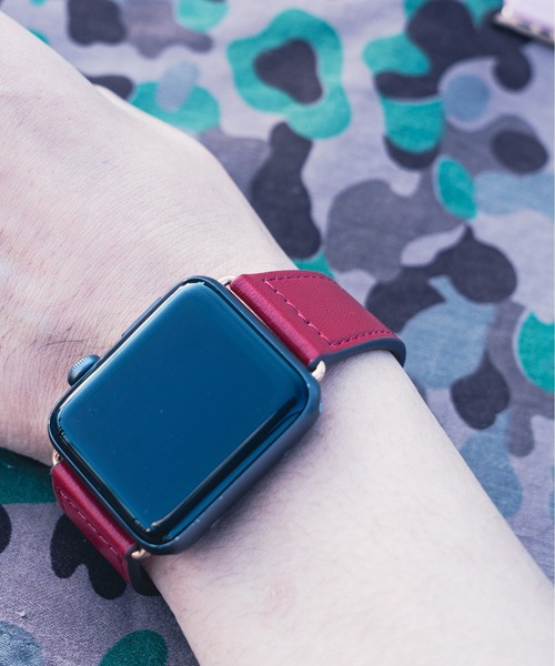 zandy(ズィーアンドワイ)の「zandy/ズィー・アンド・ワイ / Apple Watch【レザーベルト】アップルウォッチバンド レザーベルト 本革製 /// leather11(デジタル腕時計・メンズ・ピンク/クリーム/ベージュ/レッド/ワインレッド・M/S)」の7枚目の写真