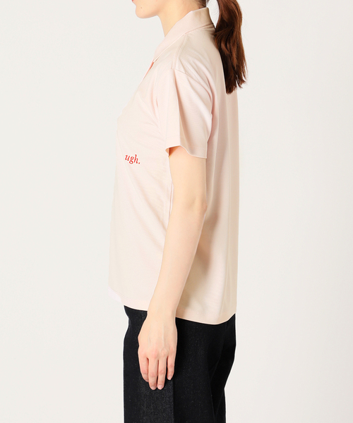 Charles Chaton(シャルルシャトン)の「golf girl shirt ゴルフガールシャツ(ポロシャツ・レディース・ピンク/アイボリー/ブラック・FREE)」の9枚目の写真