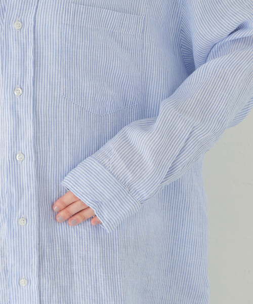 Frank&Eileen（フランクアンドアイリーン）の「【FRANK＆EILEEN /フランクアンドアイリーン】 MACKENZIE：シャツ（シャツ/ブラウス・レディース・ブルー・FREE）」の10枚目の写真