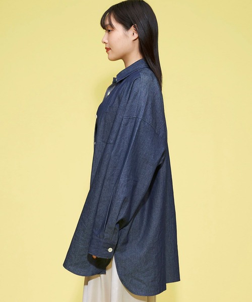 FOREVER 21（フォーエバー トゥエンティーワン）の「【STREET】デニムシャツワンピース（ワンピース・レディース・スカイブルー/ブルー/ネイビー・FREE）」の10枚目の写真