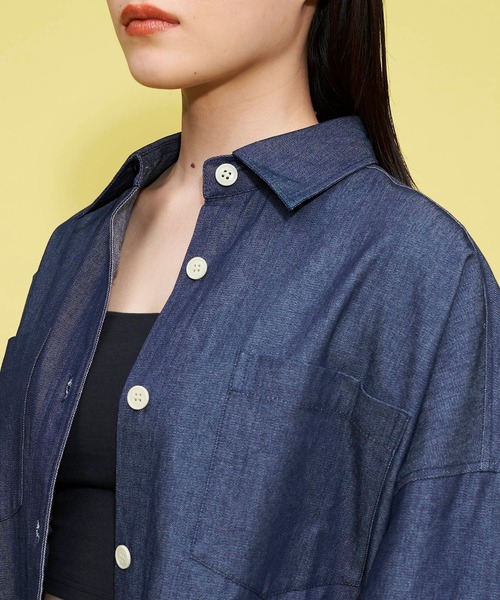 FOREVER 21（フォーエバー トゥエンティーワン）の「【STREET】デニムシャツワンピース（ワンピース・レディース・スカイブルー/ブルー/ネイビー・FREE）」の12枚目の写真