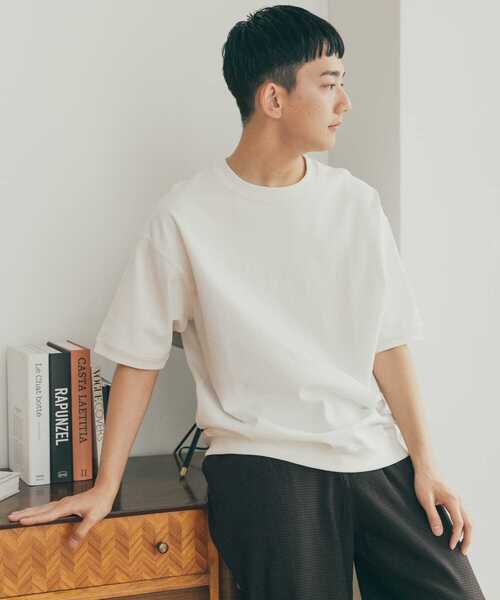 FORK&SPOON（フォークアンドスプーン）の「FORK&SPOON　ヘビーウェイト天竺ショートスリーブTシャツ（Tシャツ/カットソー・メンズ・オフホワイト/ブラック/グリーン系その他/ベージュ・4/5）」の2枚目の写真