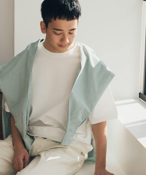 FORK&SPOON（フォークアンドスプーン）の「FORK&SPOON　ヘビーウェイト天竺ショートスリーブTシャツ（Tシャツ/カットソー・メンズ・オフホワイト/ブラック/グリーン系その他/ベージュ・4/5）」の11枚目の写真