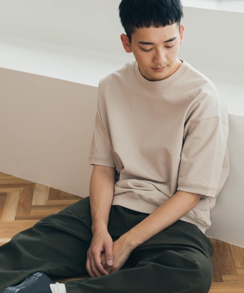 FORK&SPOON（フォークアンドスプーン）の「FORK&SPOON　ヘビーウェイト天竺ショートスリーブTシャツ（Tシャツ/カットソー・メンズ・オフホワイト/ブラック/グリーン系その他/ベージュ・4/5）」の7枚目の写真