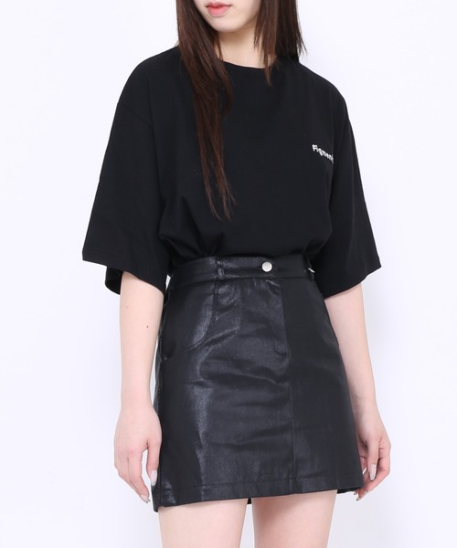 Figments（フィグメンツ）の「コーティングミニスカート（スカート・レディース・ブラック/ネイビー・FREE）」の13枚目の写真