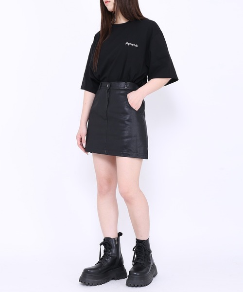 Figments（フィグメンツ）の「コーティングミニスカート（スカート・レディース・ブラック/ネイビー・FREE）」の12枚目の写真