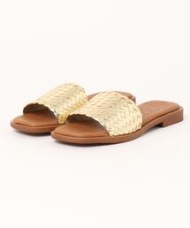【Oh my Sandals】レザーメッシュフラットサンダル(E32204/E2204A)