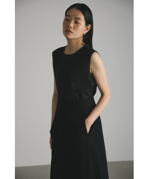 STYLEMIXER（スタイルミキサー）の「2ピースレイヤードプリーツワンピース（ワンピース・レディース・ブラック/ライトベージュ・SMALL/MEDIUM）」の3枚目の写真