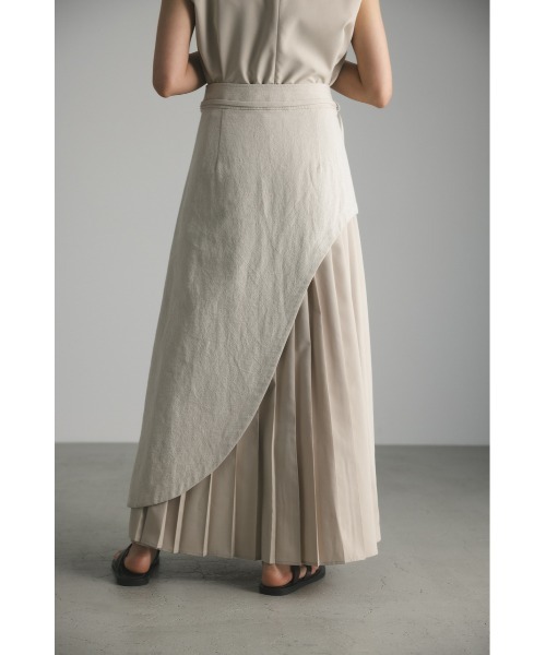 STYLEMIXER（スタイルミキサー）の「2ピースレイヤードプリーツワンピース（ワンピース・レディース・ブラック/ライトベージュ・SMALL/MEDIUM）」の21枚目の写真