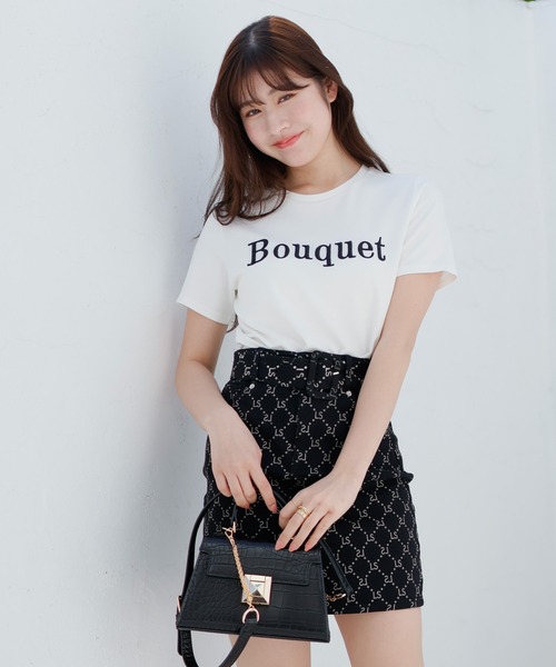 LIPSERVICE(リップサービス)の「Bouquet Tシャツ(Tシャツ/カットソー・レディース・ブラック/ホワイト/モカ/その他1・FREE)」の15枚目の写真