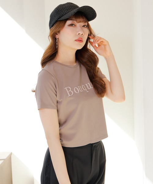 LIPSERVICE(リップサービス)の「Bouquet Tシャツ(Tシャツ/カットソー・レディース・ブラック/ホワイト/モカ/その他1・FREE)」の5枚目の写真