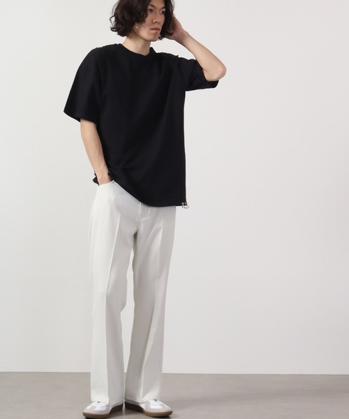 REGIEVO(レジエボ)の「REGIEVO 袖ピアス付き半袖Tシャツ(Tシャツ/カットソー・メンズ・ブラック/オフホワイト・L/M)」の21枚目の写真