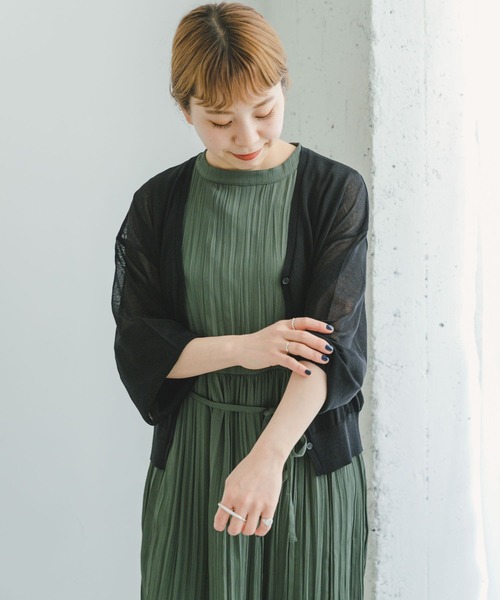 ITEMS URBANRESEARCH（アイテムズ アーバンリサーチ）の「サマーニットカーディガン（カーディガン/ボレロ・レディース・ブルー/ブラック/モカ/アイボリー・FREE）」の16枚目の写真