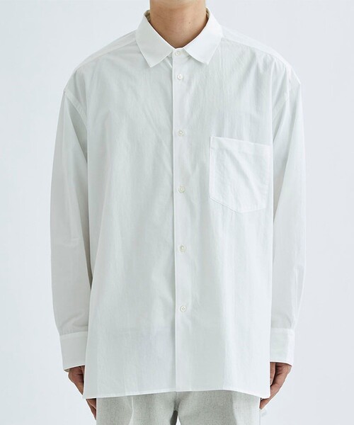 URU(ウル)の「LONG SLEEVE SHIRTS(シャツ/ブラウス・メンズ・ホワイト/サックスブルー・1/2)」の4枚目の写真