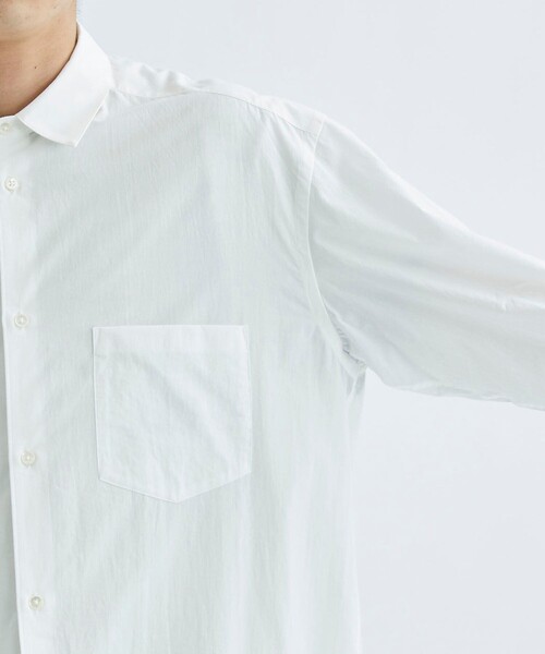 URU(ウル)の「LONG SLEEVE SHIRTS(シャツ/ブラウス・メンズ・ホワイト/サックスブルー・1/2)」の8枚目の写真