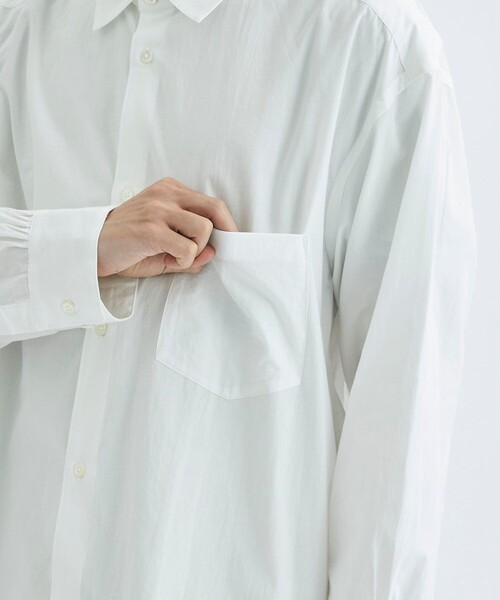 URU(ウル)の「LONG SLEEVE SHIRTS(シャツ/ブラウス・メンズ・ホワイト/サックスブルー・1/2)」の9枚目の写真