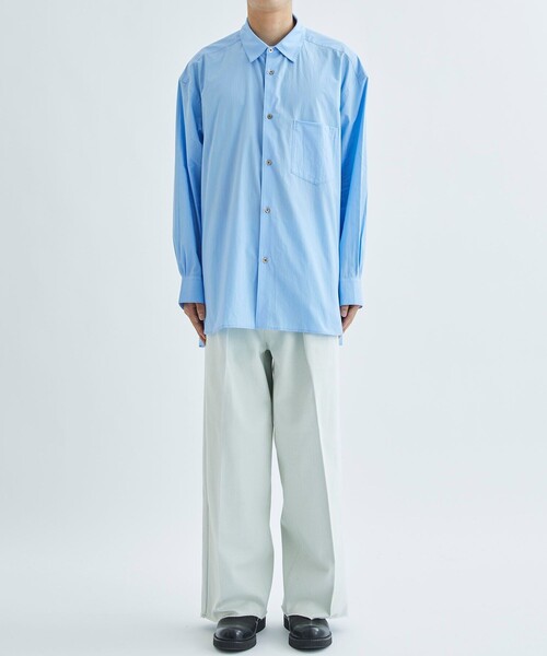 URU(ウル)の「LONG SLEEVE SHIRTS(シャツ/ブラウス・メンズ・ホワイト/サックスブルー・1/2)」の13枚目の写真