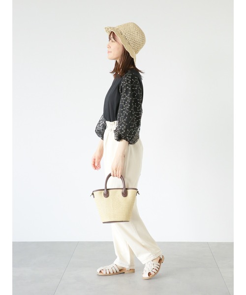 ehka sopo（エヘカソポ）の「ペーパーちびつばハット（ハット・レディース・キナリ/ベージュ/ブラック・ﾌﾘ-）」の20枚目の写真