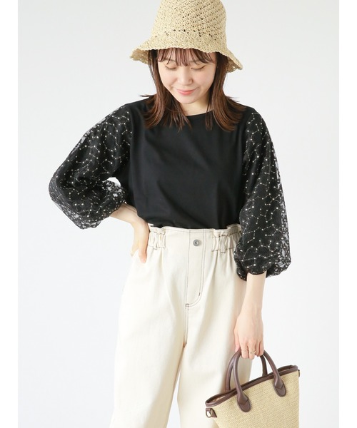 ehka sopo（エヘカソポ）の「ペーパーちびつばハット（ハット・レディース・キナリ/ベージュ/ブラック・ﾌﾘ-）」の14枚目の写真