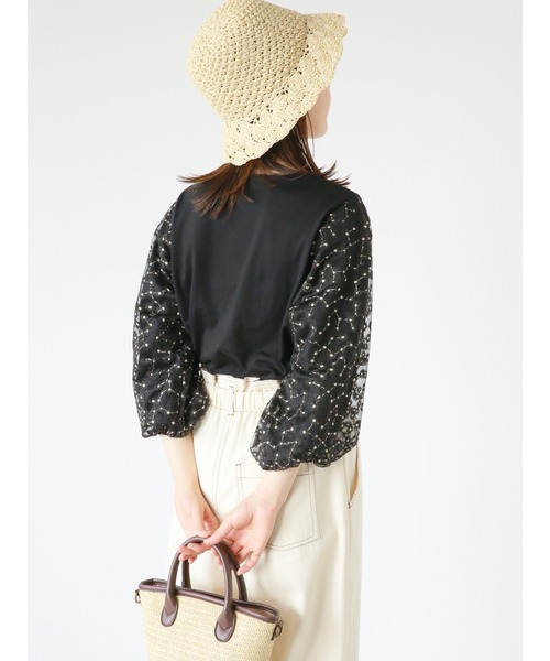 ehka sopo（エヘカソポ）の「ペーパーちびつばハット（ハット・レディース・キナリ/ベージュ/ブラック・ﾌﾘ-）」の16枚目の写真