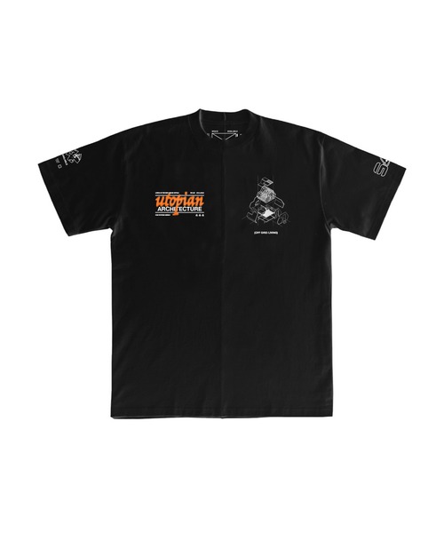 bonjour records(ボンジュールレコーズ)の「【Space Available/スペース・アヴェイラブル】 UTOPIAN ARCHITECTURE TEE ユートピアンアーキテクチャーTシャツ(Tシャツ/カットソー・メンズ・ブラック/ホワイト・L/M/XL/S)」の3枚目の写真