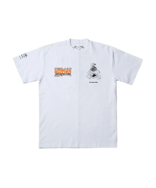 bonjour records(ボンジュールレコーズ)の「【Space Available/スペース・アヴェイラブル】 UTOPIAN ARCHITECTURE TEE ユートピアンアーキテクチャーTシャツ(Tシャツ/カットソー・メンズ・ブラック/ホワイト・L/M/XL/S)」の4枚目の写真