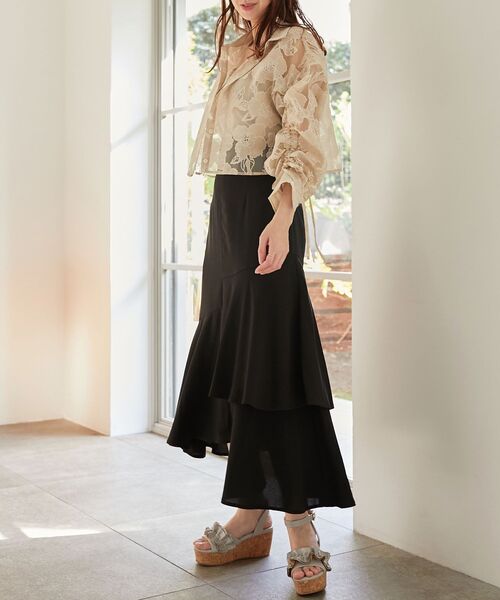 MAJESTIC LEGON(マジェスティックレゴン)の「ランダムティアードスカート(スカート・レディース・ブラック/イエロー系その他/アイボリー/ブラック系その他・SMALL/MEDIUM)」の13枚目の写真