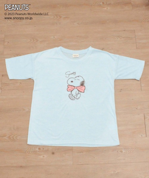 セール】【SNOOPY】おめかしスヌーピー刺繍 パイル地ルーム