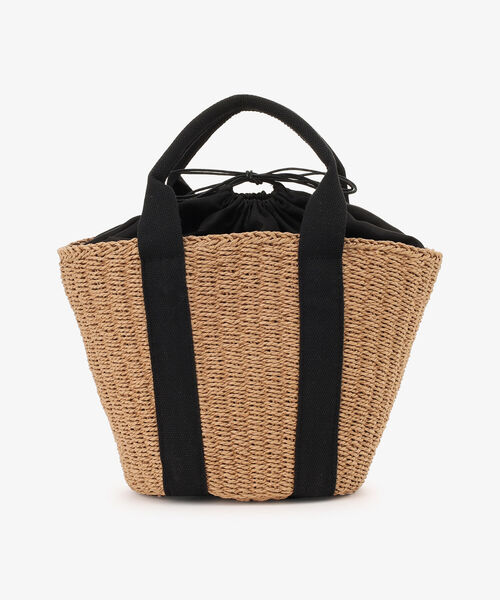 Afternoon Tea（アフタヌーンティー）の「テープハンドルかごトートバッグ（かごバッグ・レディース・ブラック/グリーン・ONE SIZE）」の7枚目の写真