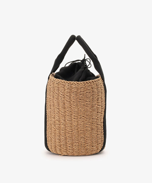 Afternoon Tea（アフタヌーンティー）の「テープハンドルかごトートバッグ（かごバッグ・レディース・ブラック/グリーン・ONE SIZE）」の11枚目の写真