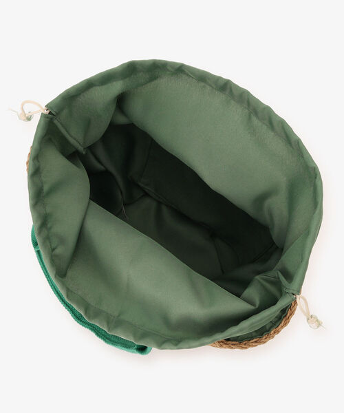 Afternoon Tea（アフタヌーンティー）の「テープハンドルかごトートバッグ（かごバッグ・レディース・ブラック/グリーン・ONE SIZE）」の8枚目の写真