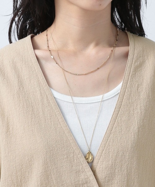 BAYFLOW（ベイフロー）の「ジャケットスタイルオーバーシャツ（ノーカラージャケット・レディース・ベージュ/オレンジ/ブラウン・FREE）」の20枚目の写真