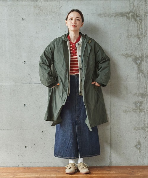 PAR ICI（パーリッシィ）の「ベルスプリット ライナー付きモッズコート (3WAY)（モッズコート・レディース・カーキ/ブラック・FREE）」の3枚目の写真