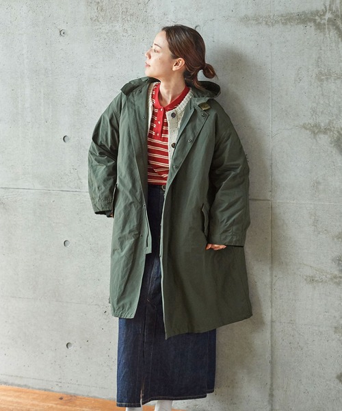 PAR ICI（パーリッシィ）の「ベルスプリット ライナー付きモッズコート (3WAY)（モッズコート・レディース・カーキ/ブラック・FREE）」の8枚目の写真