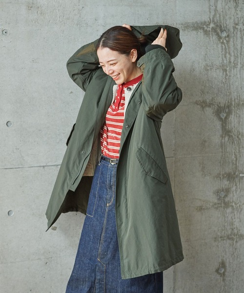 PAR ICI（パーリッシィ）の「ベルスプリット ライナー付きモッズコート (3WAY)（モッズコート・レディース・カーキ/ブラック・FREE）」の12枚目の写真