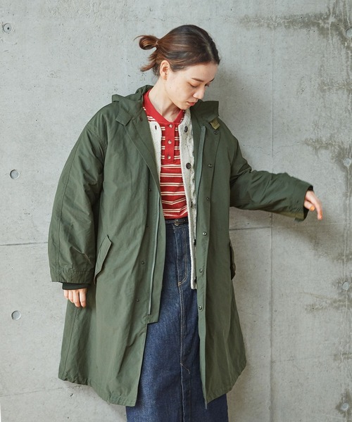 PAR ICI（パーリッシィ）の「ベルスプリット ライナー付きモッズコート (3WAY)（モッズコート・レディース・カーキ/ブラック・FREE）」の9枚目の写真