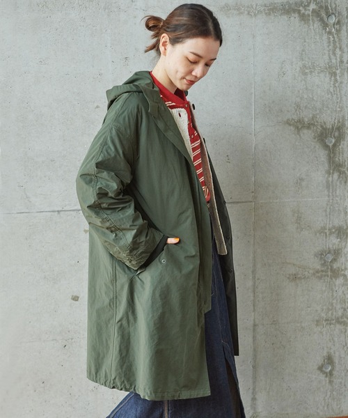 PAR ICI（パーリッシィ）の「ベルスプリット ライナー付きモッズコート (3WAY)（モッズコート・レディース・カーキ/ブラック・FREE）」の14枚目の写真