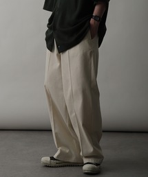 ZIP FIVE | ヴィンテージタックワイドシルエットワークチノパンツ/vintage DESGIN wide work pants(チノパンツ)