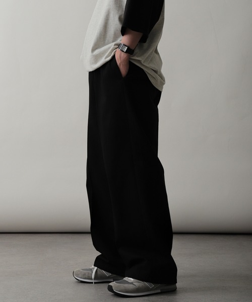 ZIP FIVE（ジップファイブ）の「【ZIP FIVE】ハイウエストタックワイドストレートチノパンツ/チノパンツ イージーワークパンツ ワイドパンツ シェフパンツ（チノパンツ・メンズ・カーキ/チャコールグレー/ブラック/ベージュ/アイボリー/ブラウン・X-LARGE/LARGE/MEDIUM）」の18枚目の写真