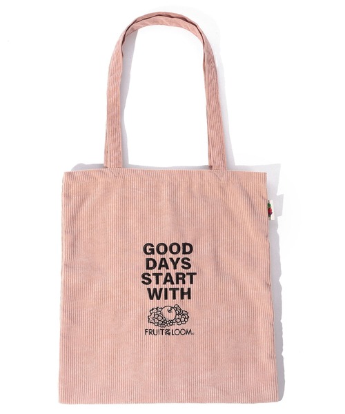 FRUIT OF THE LOOM(フルーツオブザルーム)の「FRUIT OF THE LOOM CORDUROY TOTE BAG(トートバッグ・メンズ・ベージュ/ブラック/ブラウン・FREE)」の5枚目の写真