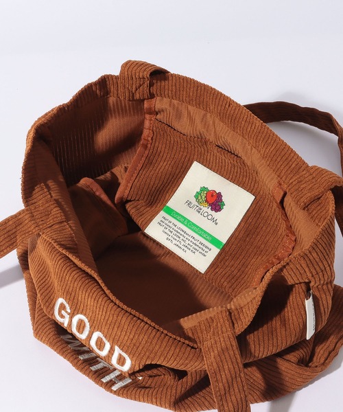FRUIT OF THE LOOM(フルーツオブザルーム)の「FRUIT OF THE LOOM CORDUROY TOTE BAG(トートバッグ・メンズ・ベージュ/ブラック/ブラウン・FREE)」の7枚目の写真