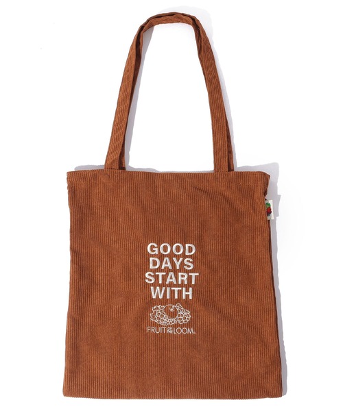 FRUIT OF THE LOOM(フルーツオブザルーム)の「FRUIT OF THE LOOM CORDUROY TOTE BAG(トートバッグ・メンズ・ベージュ/ブラック/ブラウン・FREE)」の12枚目の写真