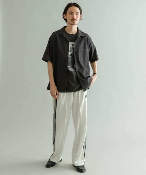 URBAN RESEARCH（アーバンリサーチ）の「3Dエアトリコットオープンカラーシャツ（シャツ/ブラウス・メンズ・ブルー系その他/チャコールグレー・LARGE/MEDIUM）」の4枚目の写真