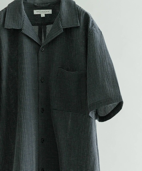 URBAN RESEARCH（アーバンリサーチ）の「3Dエアトリコットオープンカラーシャツ（シャツ/ブラウス・メンズ・ブルー系その他/チャコールグレー・LARGE/MEDIUM）」の12枚目の写真