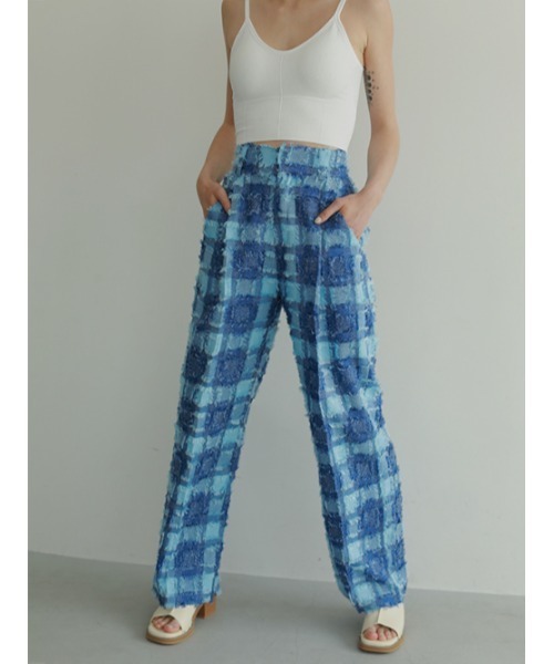 AMAIL（アマイル）の「Tweed motif pants（その他パンツ・レディース・ブラック/ブルー・FREE）」の2枚目の写真