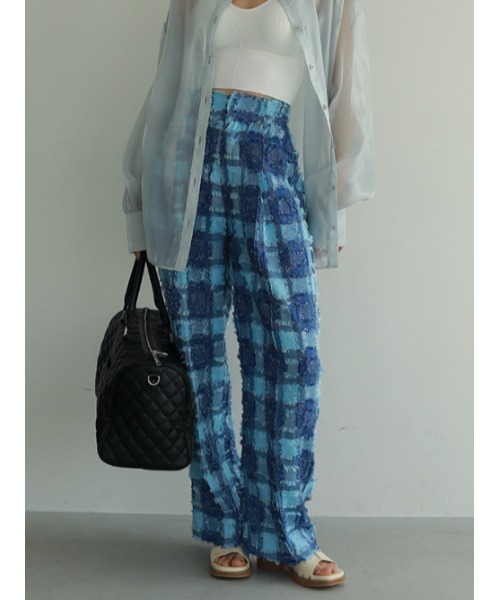 AMAIL（アマイル）の「Tweed motif pants（その他パンツ・レディース・ブラック/ブルー・FREE）」の3枚目の写真