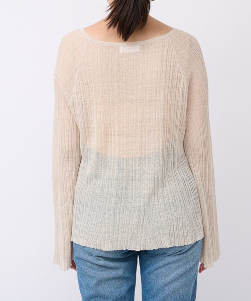 RIVE DROITE（リヴドロワ）の「シアーランダムリブニット（ニット/セーター・レディース・ベージュ/ブラック・FREE）」の22枚目の写真